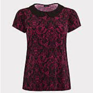 Cute torrid skull Peter Pan collar shirt size 1